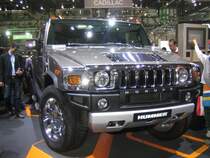 Dicht belagert wurde am Autosalon 09 auch der berhmt berchtigte Hummer H2.