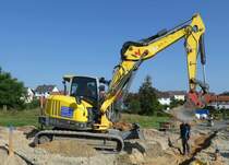 =Wacker-Neuson ET90 arbeitet auf einer Baustelle in Petersberg-Marbach, 08-2019