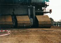 Das Foto zeigt ein Fahrwerk des Rheinbraun-Bagger 288 (Hersteller Krupp)