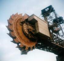 Das Foto zeigt das Schaufelrad von Rheinbraun-Bagger 288 (Hersteller Krupp)