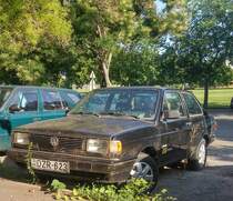 VW Fox. Dieses Model wurde in Südamerika für die Übersee-Märkte in den 80-ern und 90-ern gebaut. Dies ist das Nachfolgemodel vom VW Brasilia. Foto: Pécs (HU), Sommer, 2019.
