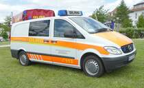 =MB Vito  der DLRG OV Bebra steht auf der Präsentationsfläche der Rettungs- und Hilfsdienste, gesehen im Juni 2019 beim Hessentag in Bad Hersfeld