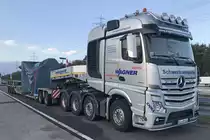 Mercedes-Benz Acros 3363, Spedition Wagner, 28.09.2019, A5 Hartwald Ost, Deutschland.