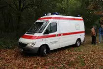 DRK OV Rodenbach Mercedes Benz Sprinter KTW am 20.10.19 bei einer Alarmübung 