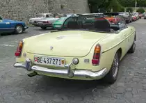 =MG C Roadster, Bj. 1968, 2912 ccm, 145 PS, steht in Fulda anl. der SACHS-FRANKEN-CLASSIC im Juni 2019
