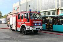 Feuerwehr Frankfurt am Main IVECO Magirus LF10 am 26.10.19 bei der Herbstabschlussübung der Jugendfeuerwehr Frankfurt am Main 