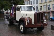 Saurer-Oldie-Lkw an der Trave (Lübeck/Deutschland, 22.09.2018)