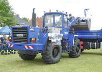 =Zettelmeyer-Radlader ZL 1801 des THW steht auf der Präsentationsfläche der Rettungs- und Hilfsdienste, gesehen im Juni 2019 beim Hessentag in Bad Hersfeld