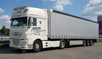 =DAF der Spedition MEHL steht im August 2019 am Rasthof Fulda Nord