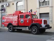 Magirus-Deutz Merkur 125 D 10, TFL 16/25 ex Freiwillige Feuerwehr Fribourg, Schweiz, als Werbefahrzeug am 18.5.2011 in Syracus, Sizilien /