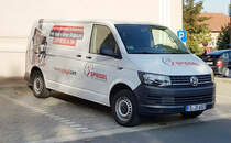 =VW T 6 vom Sanitätshaus SPIEGEL steht im August 2019 in Hünfeld