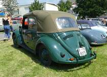 =VW Käfer Typ 18A, Bj. 1949, steht auf dem Ausstellungsgelände in Bad Camberg anl. LOTTERMANN-Bullitreffen im Juni 2019