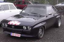 einmal ohne Fuchsschwanz an der Antenne - sch�ner OPEL Manta A aus dem Jahre 1975 mit 110 PS aus 1956 ccm Hubraum bei der Oldtimer-Rallye Schalksm�hle 2008. 