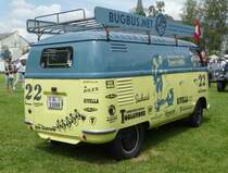 =VW T1 aus der Schweiz steht auf dem Ausstellungsgelände in Bad Camberg anl. LOTTERMANN-Bullitreffen im Juni 2019