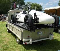 =VW T1 mit Ladung steht auf dem Ausstellungsgelände in Bad Camberg anl. LOTTERMANN-Bullitreffen im Juni 2019