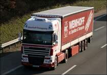 DAF XF105.460  SuperSpaceCab  der WEMHOFF Transporte&Spedition. (18.03.2009)
