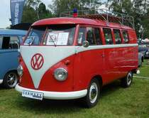 =VW T1 steht auf dem Ausstellungsgelände in Bad Camberg anl. LOTTERMANN-Bullitreffen im Juni 2019