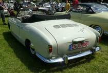 =Karmann Ghia steht auf dem Ausstellungsgelände in Bad Camberg anl. LOTTERMANN-Bullitreffen im Juni 2019