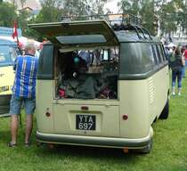 =VW T1 steht auf dem Ausstellungsgelände in Bad Camberg anl. LOTTERMANN-Bullitreffen im Juni 2019
