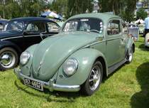 =VW Käfer steht auf dem Ausstellungsgelände in Bad Camberg anl. LOTTERMANN-Bullitreffen im Juni 2019