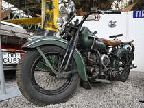 Eine alte Harley Anfang September 2019 im Historama Ferlach.