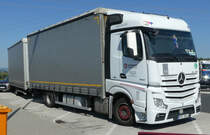 =MB 1840 Actros-Hängerzug rastet im August 2019 an der A 3