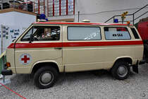 Ein Volkswagen T3 Rettungswagen Anfang September 2019 im Historama Ferlach.