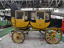 Eine alte Postkutsche Anfang September 2019 im Historama Ferlach.