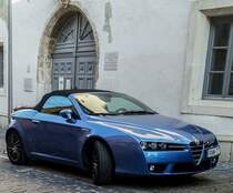 Alfa-Romeo Spider (auf Brera Basis). Aufnahme: September, 2019 in Pécs - Ungarn.