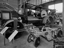 Eine Dampfwalze  Puricelli  war Anfang September 2019 im Historama Ferlach zu sehen.