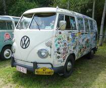 =VW T1 steht auf dem Ausstellungsgelände in Bad Camberg anl. LOTTERMANN-Bullitreffen im Juni 2019