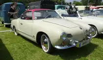 =Karmann Ghia steht auf dem Ausstellungsgelände in Bad Camberg anl. LOTTERMANN-Bullitreffen im Juni 2019