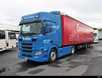 Scania Sattelschlepper R 450 in Kerzers am 09.11.2019