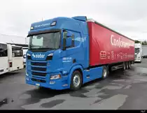 Scania Sattelschlepper R 450 in Kerzers am 09.11.2019