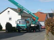 MB 1524 der Firma Heller mit Hubarbeitsb�hne am 20.03.09 in 36100 Petersberg - Marbach