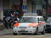 Volvo Polizeiauto ZH 213910 unterwegs in der Stadt Z�rich am 14.03.2009