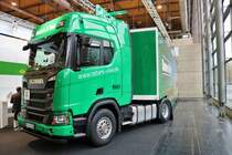 Osters und Voß Scania LKW am 16.11.19 auf der Agritechnica in Hannover