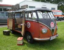=VW T1 steht auf dem Ausstellungsgelände in Bad Camberg anl. LOTTERMANN-Bullitreffen im Juni 2019
