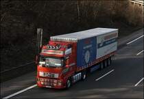 VOLVO FH von BERGHEGGER Spedition&Logistik. Die Spedition hat sich auf den Transport von G�tern in gesamt Europa spezialisiert. (18.03.2009)