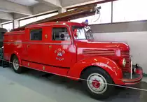 TAM Pionir, Feuerwehrfahrzeug von 1957, gebaut in Maribor(Marbach a.d.D.)/Slowenien, ist ein Lizenzbau der tschechischen Firma PRAGA, 70PS, 3468ccm, Vmax 80Km/h, Technikmuseum Bistra/Slowenien, Juni 2016