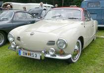 =Karmann Ghia, steht auf dem Ausstellungsgelände in Bad Camberg anl. LOTTERMANN-Bullitreffen im Juni 2019