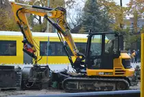Ein ganz neuer aktueller Midibagger JCB 86c-1eco am 09.11.19 Berlin-Hohenschönhausen.