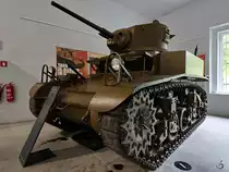 Dieser leichte Kampfpanzer M3A1 Stuart war Ende August 2019 im Park der Militärgeschichte in Pivka ausgestellt. 