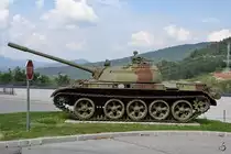 Ein Kampfpanzer T-55 stand Ende August 2019 im Eingangsbereich des Parkes der Militärgeschichte in Pivka.