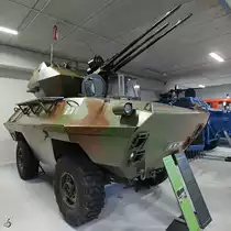 Ein Flugabwehrpanzer M55A4M1 auf Basis des jugoslavischen BOV-3, so gesehen Ende August 2019 im Park der Militärgeschichte in Pivka. 