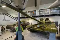 Ein Kampfpanzer vom Typ T-72M Ende August 2019 im Park der Militärgeschichte in Pivka.