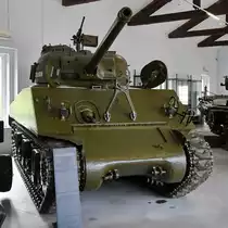 Ein mittlerer Kampfpanzer vom Typ M4A3 Sherman war Ende August 2019 im Park der Militärgeschichte in Pivka zu sehen.