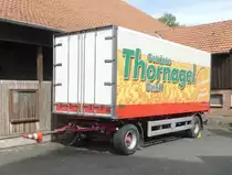 =Anhänger von Getränke-THORNAGEL, gesehen am Tag der offenen Tür beim Landwirtschaftszentrum Eichhof im Juni 2019