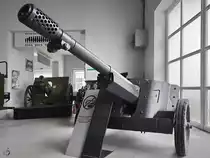 Die Panzerabwehrkanone 7,5-cm-PaK 97/38 105mm wurde im 2. Weltkrieg bei der Wehrmacht eingesetzt. (Park der Militärgeschichte Pivka, August 2019)