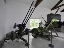 Verschiedene Flugabwehrkanonen waren Ende August 2019 im Park der Militärgeschichte in Pivka ausgestellt.